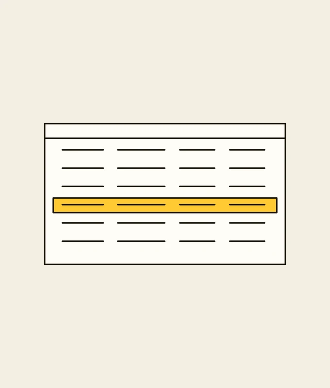 Drawing: a loan ledger with one account highlighted